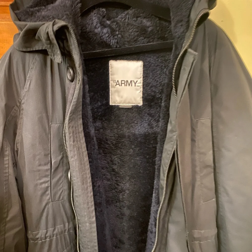 Yves Salomon Black Quilted Puffer Coat with Hood - Picture 5 of 15